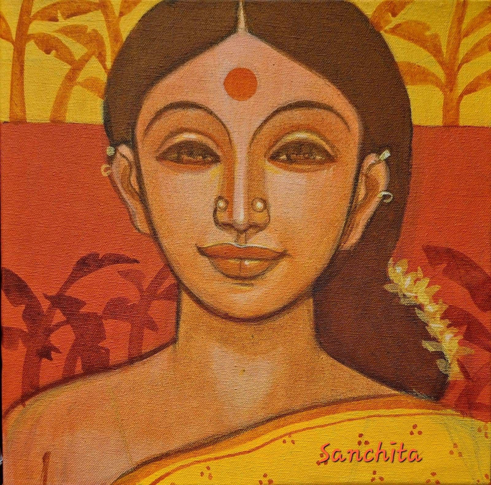 Selected artwork by Sanchita Ganguly